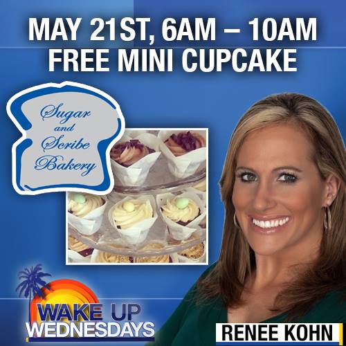 Wake up Wednesday: Sugar and Scribe FREE mini cupcakes!